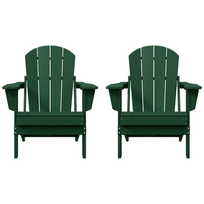Polytrends Laguna Fauteuils Adirondack pliants d'extérieur résistants aux intempéries (lot de 2)