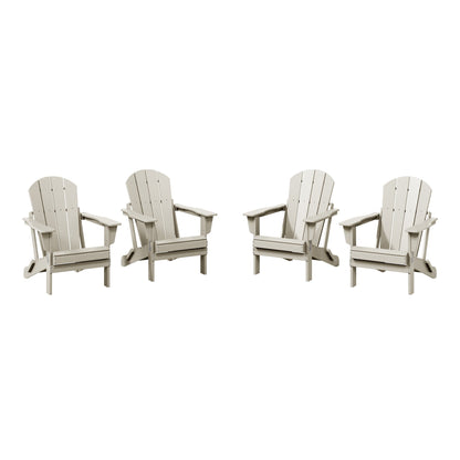 Polytrends Laguna Chaises de jardin pliantes Adirondack résistantes aux intempéries (lot de 4)