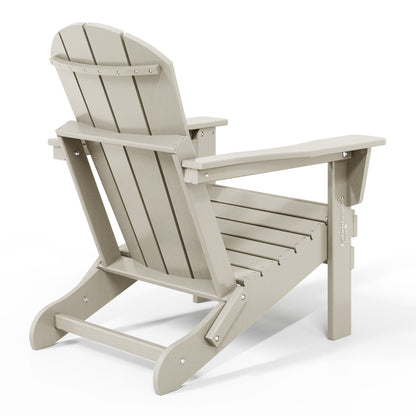 Polytrends Laguna Chaises de jardin pliantes Adirondack résistantes aux intempéries (lot de 4)
