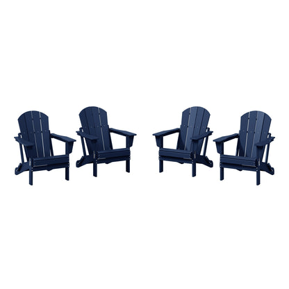 Polytrends Laguna Chaises de jardin pliantes Adirondack résistantes aux intempéries (lot de 4)