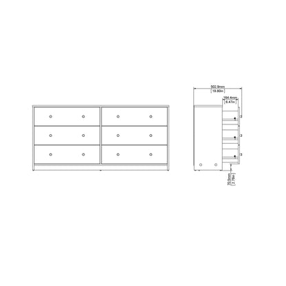 Commode double à 6 tiroirs Zoe de Porch &amp; Den