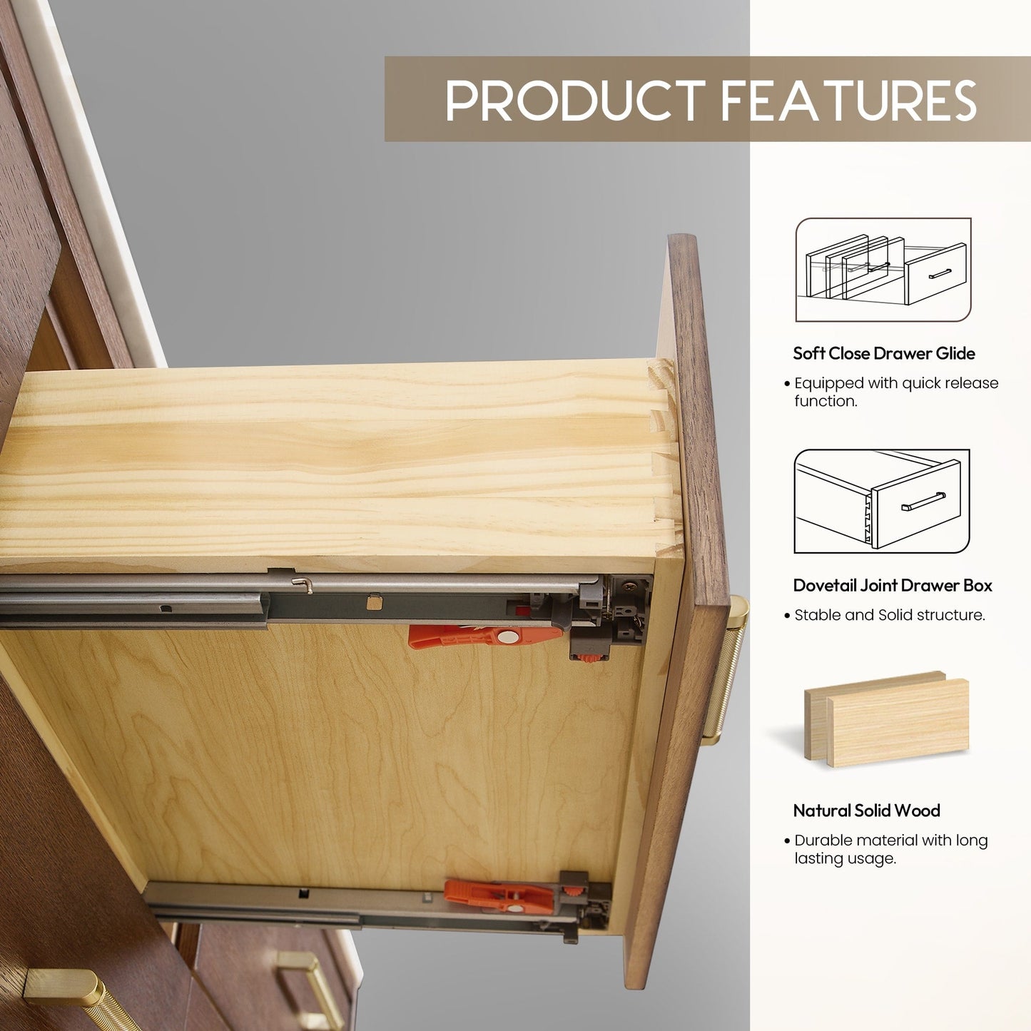 Meuble-lavabo Porto avec plan de travail en pierre de quartz blanche, sans miroir.