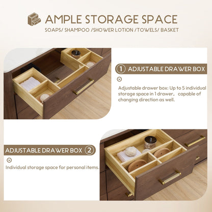 Meuble-lavabo Porto avec plan de travail en pierre de quartz blanche, sans miroir.