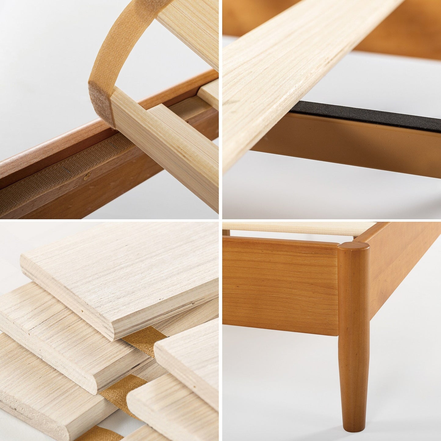 Cadre de lit à plateforme en bois Priage de ZINUS, style milieu de siècle