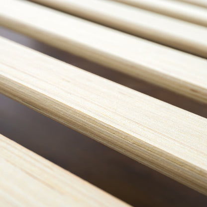 Lit plateforme en bois massif Priage de Zinus, couleur espresso antique.