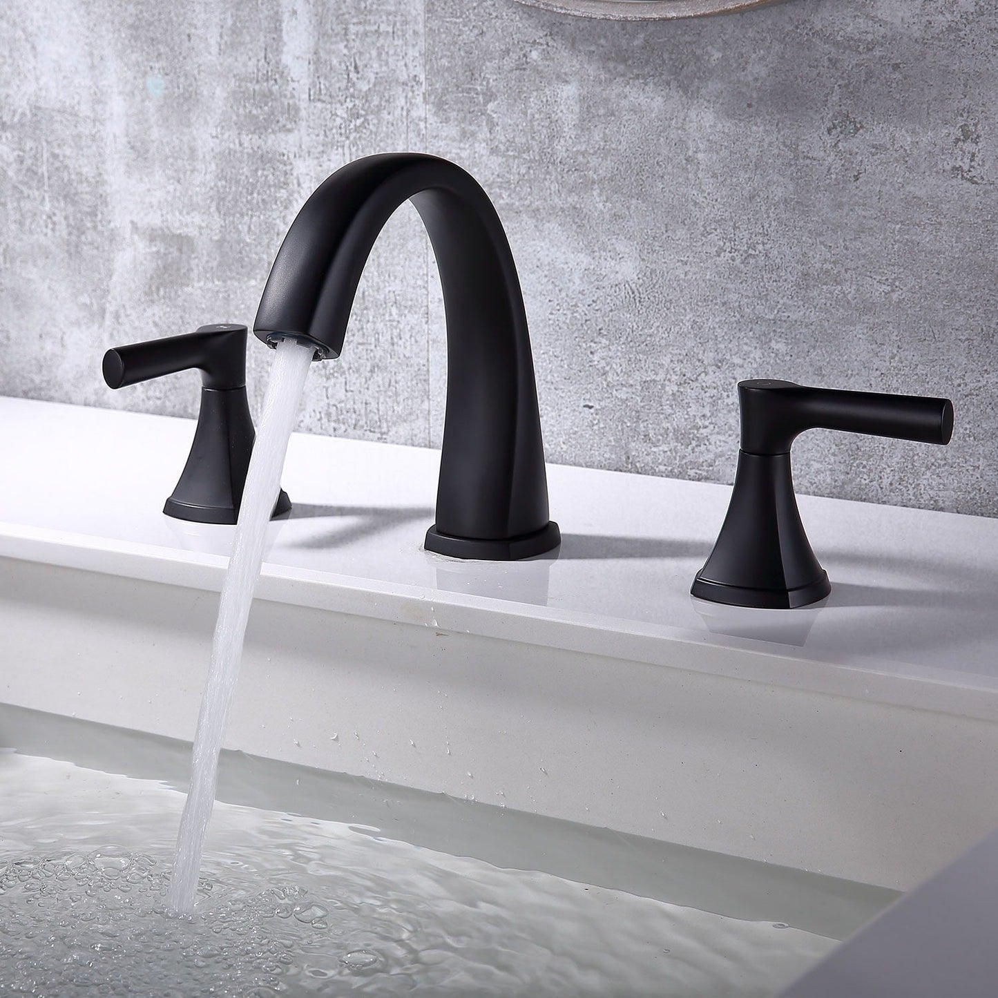 Proox 8 Widespread Bathroom SpotShield Basin Faucet w/ Drain Assembly