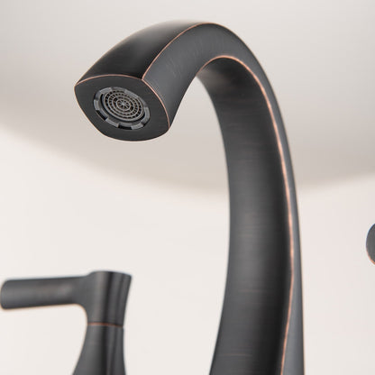 Proox 8 Widespread Bathroom SpotShield Basin Faucet w/ Drain Assembly