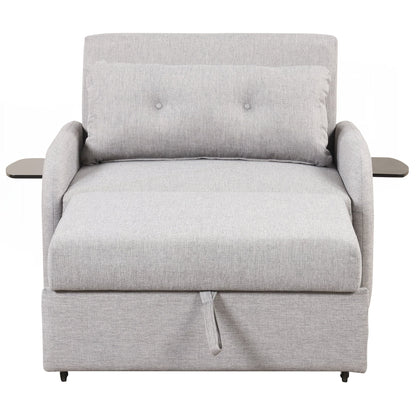 Canapé-lit escamotable 3 en 1 avec 2 tables d'appoint