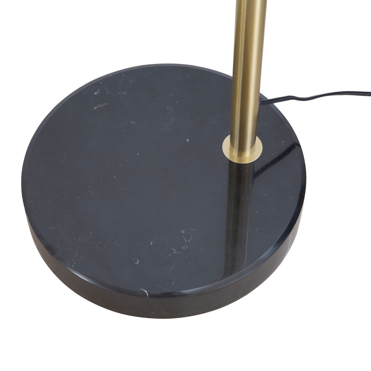 Lampe de sol à arche réglable en acier Q-Max 81 avec abat-jour extra large et socle en marbre