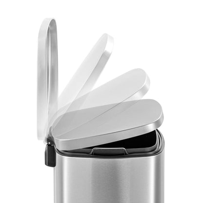 Qualiazero 13.2 GAL plus DEUX poubelles rectangulaires à ouverture par pied de 1.3 GAL - Pack familial