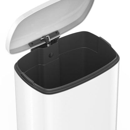 Qualiazero 13.2 GAL plus DEUX poubelles rectangulaires à ouverture par pied de 1.3 GAL - Pack familial