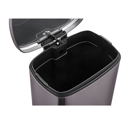 Qualiazero 13.2 GAL plus DEUX poubelles rectangulaires à ouverture par pied de 1.3 GAL - Pack familial