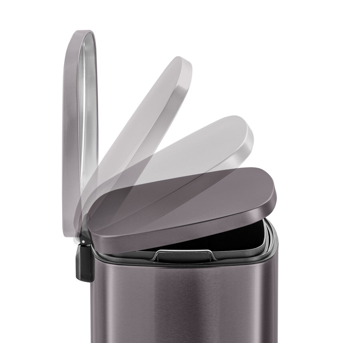 Qualiazero 13.2 GAL plus DEUX poubelles rectangulaires à ouverture par pied de 1.3 GAL - Pack familial