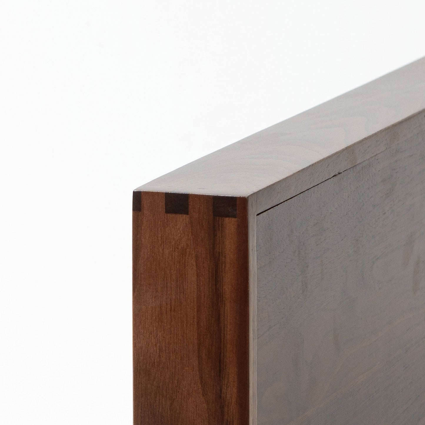 KINWELL Rectangle Black Walnut Wood Serving Tray Ottoman Tray