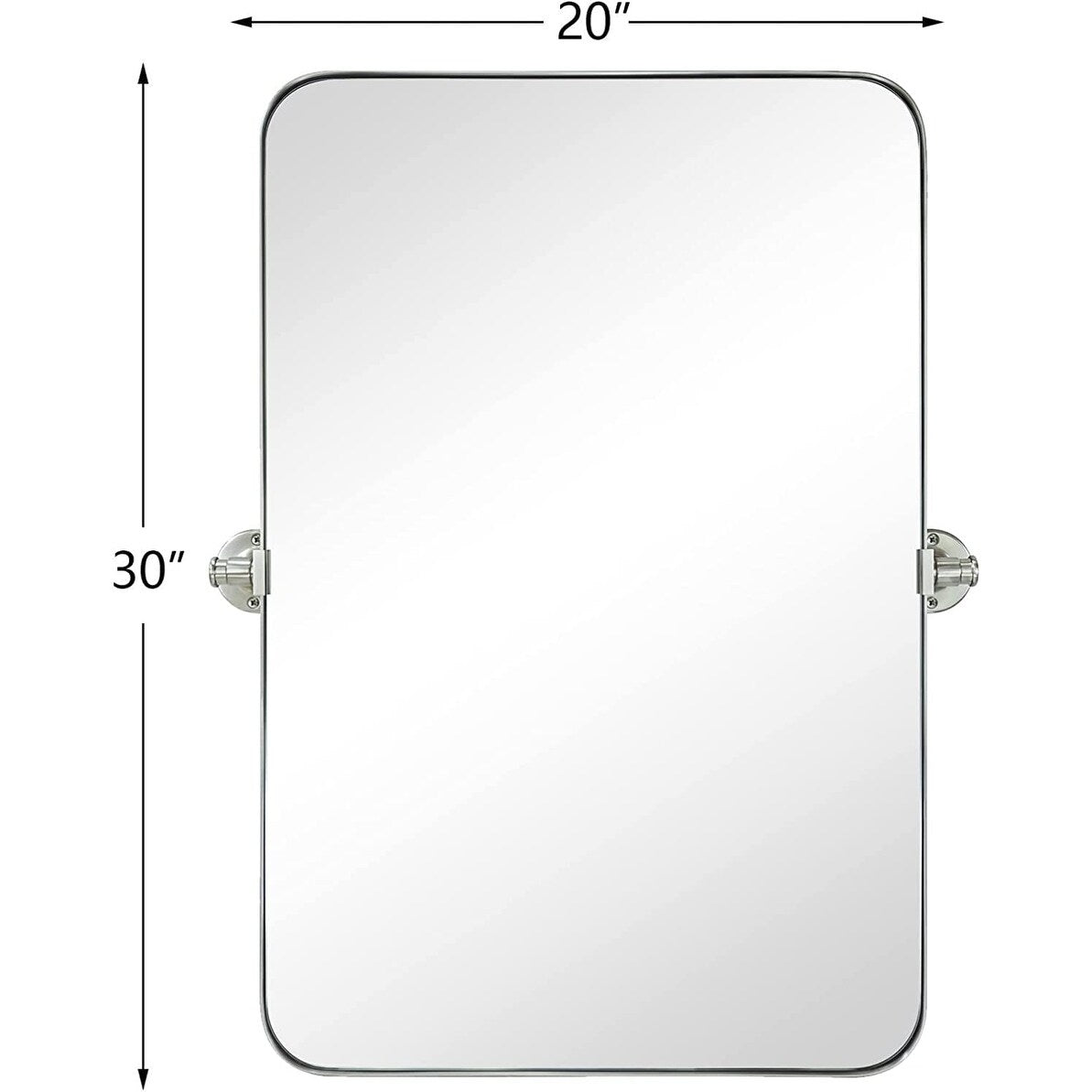 TEHOME Jonathan Miroir mural rectangulaire pivotant et inclinable en métal