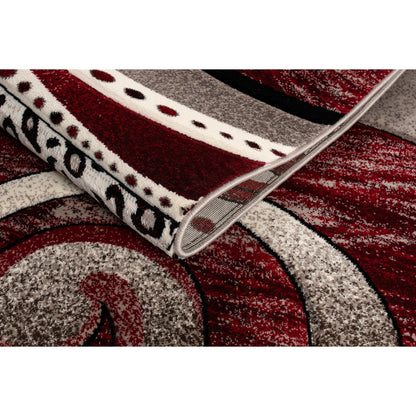 Rhodes Collection Abstract Swirl Area Rug