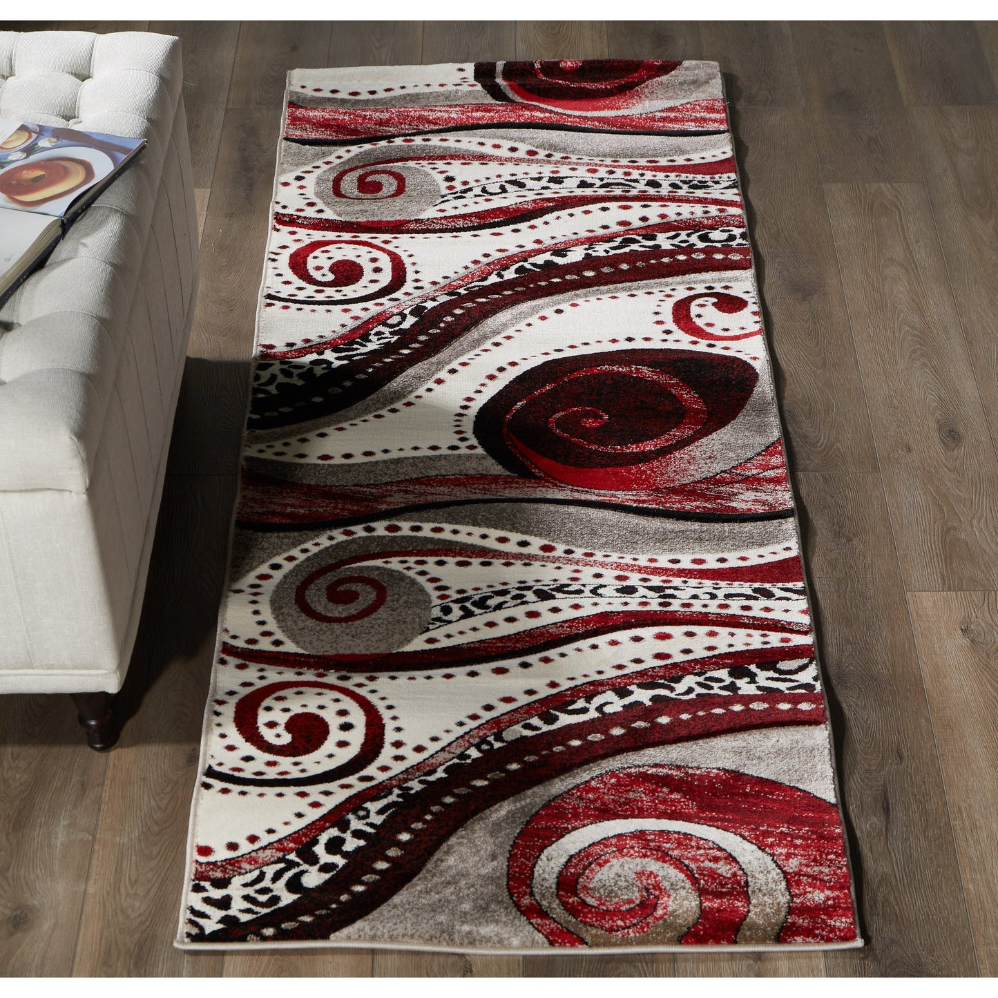 Rhodes Collection Abstract Swirl Area Rug