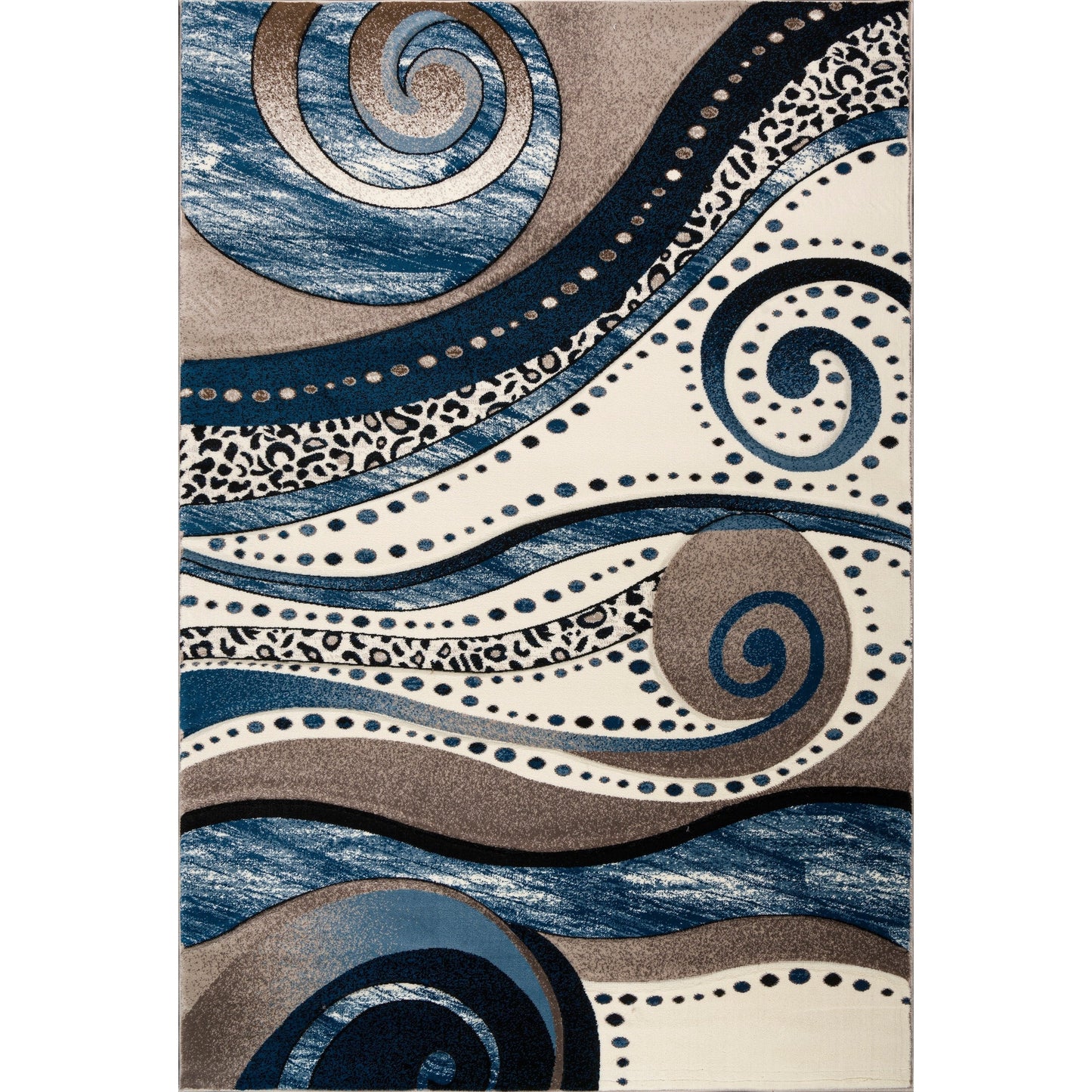 Rhodes Collection Abstract Swirl Area Rug