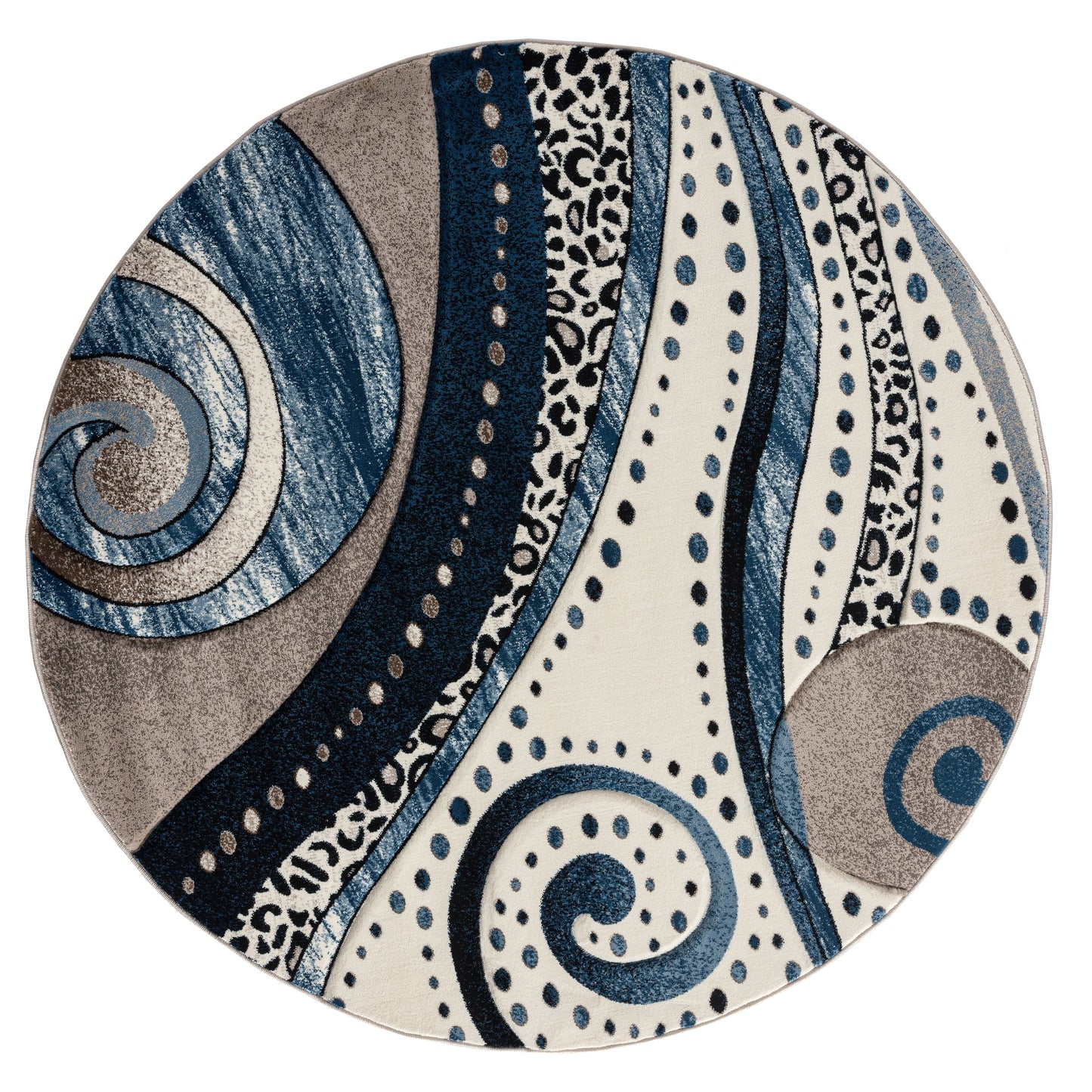 Rhodes Collection Abstract Swirl Area Rug