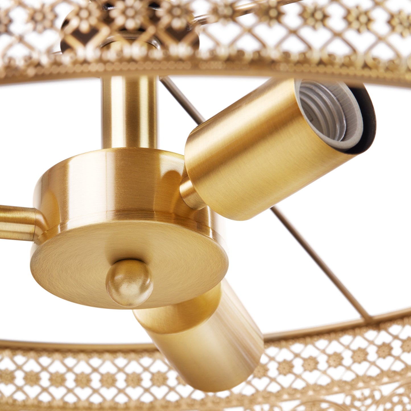 River of Goods Bryar Lustre en laiton et cristal à 3 lumières 23.5W - 23.5 x 23.5 x 61.5