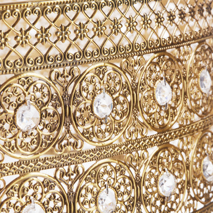 River of Goods Bryar Lustre en laiton et cristal à 3 lumières 23.5W - 23.5 x 23.5 x 61.5