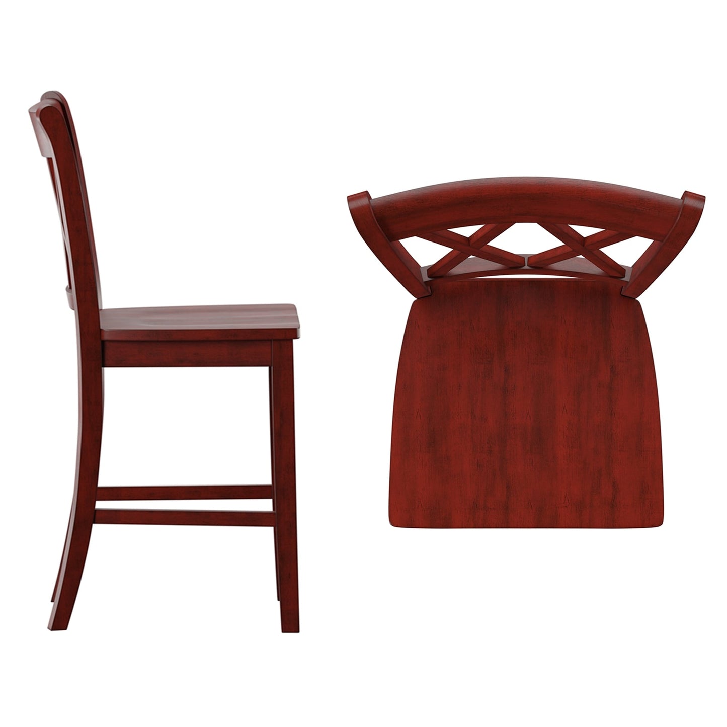 Chaises de bar Ronda à dossier double en X (lot de 2)