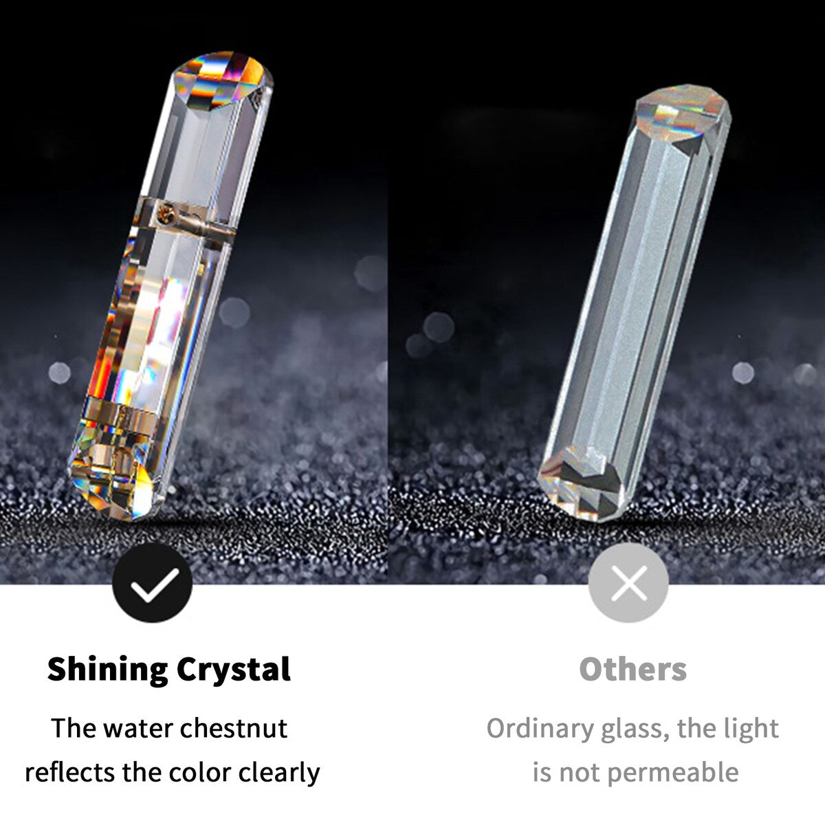 Suspension lumineuse en cristal à plusieurs couches, ronde et brillante, avec éclairage à 3 couleurs.