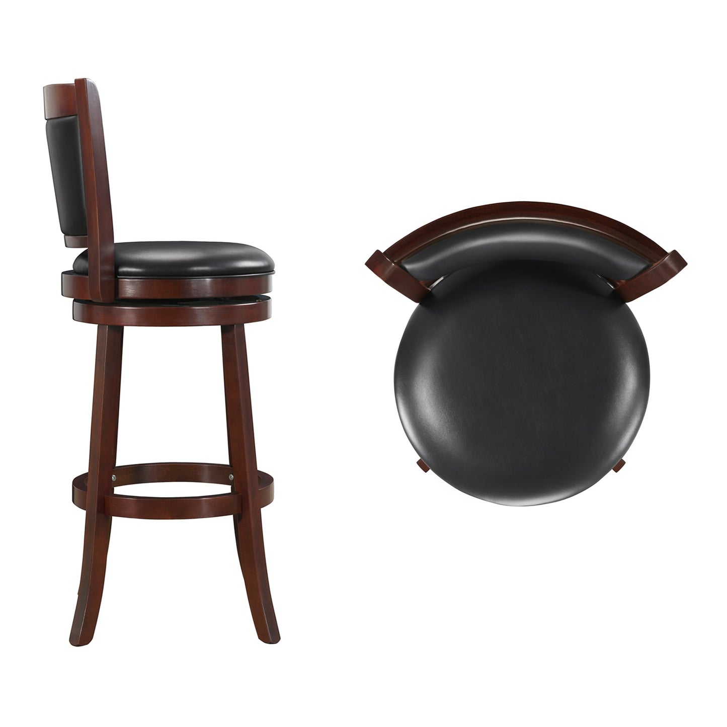 Rovinj Upholstered Back Swivel Bar Stool - Barstool