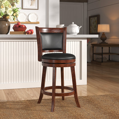 Rovinj Upholstered Back Swivel Counter Stool