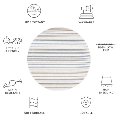 SAFAVIEH Cabana Gafia Indoor/ Outdoor Waterproof Patio Stripe Rug