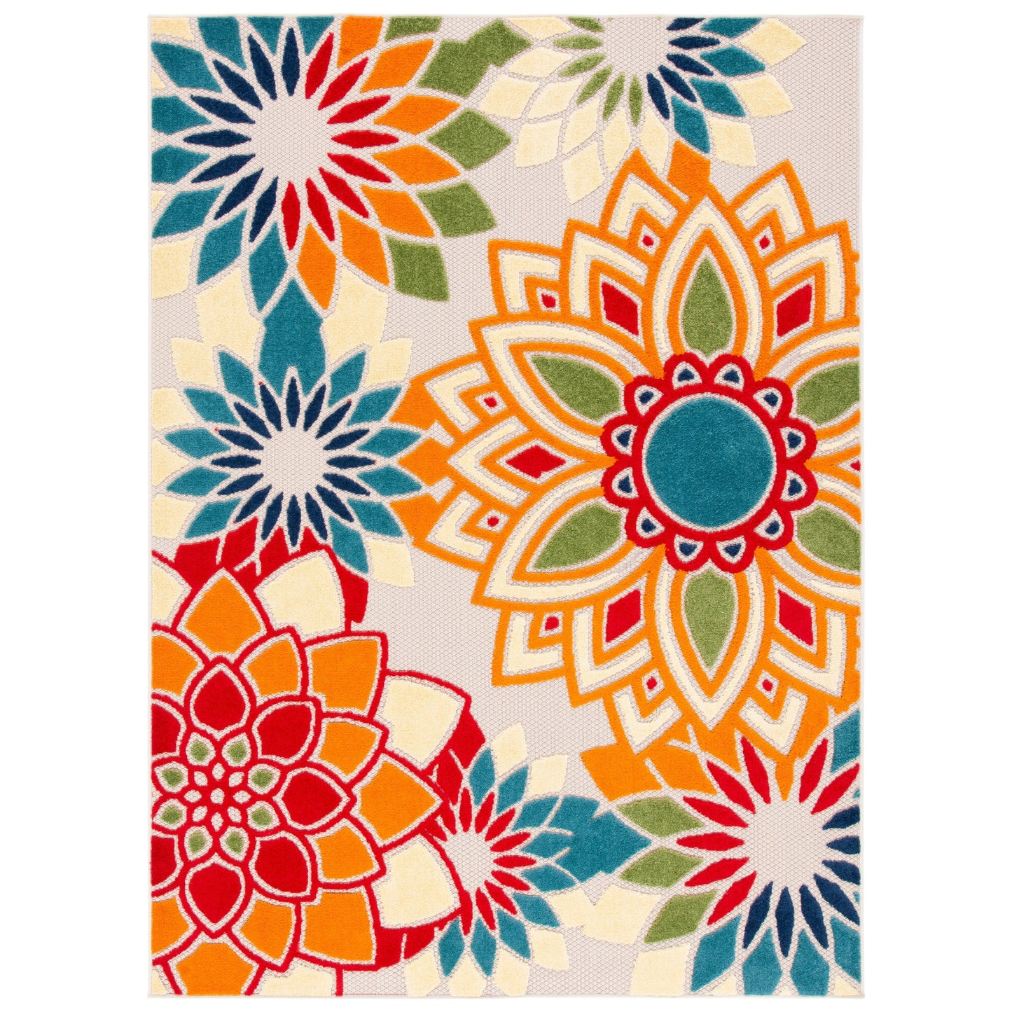 SAFAVIEH Cabana Ingke Indoor/ Outdoor Waterproof Patio Floral Rug