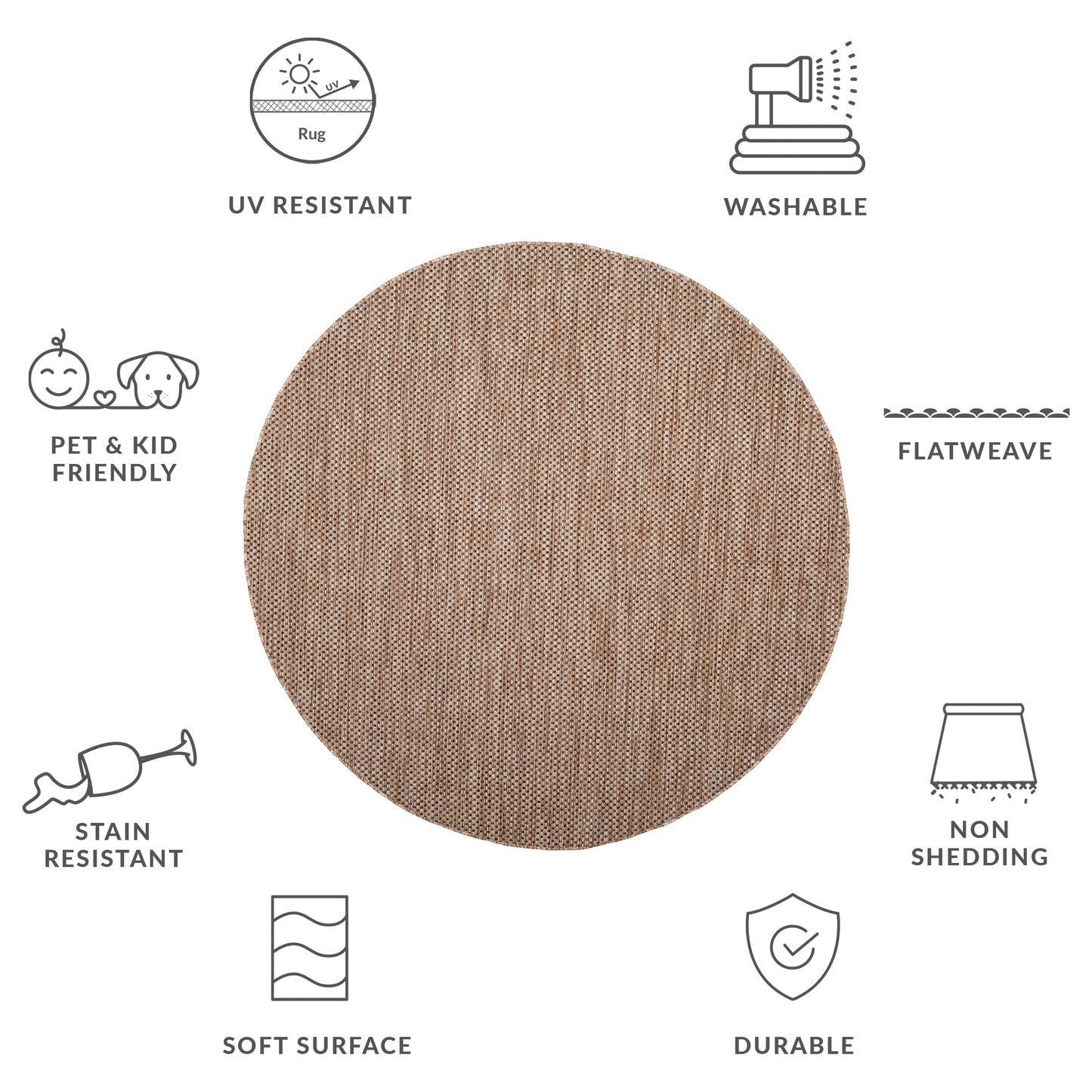 SAFAVIEH Courtyard Begajeta Indoor/Outdoor Waterproof Patio Backyard Rug.