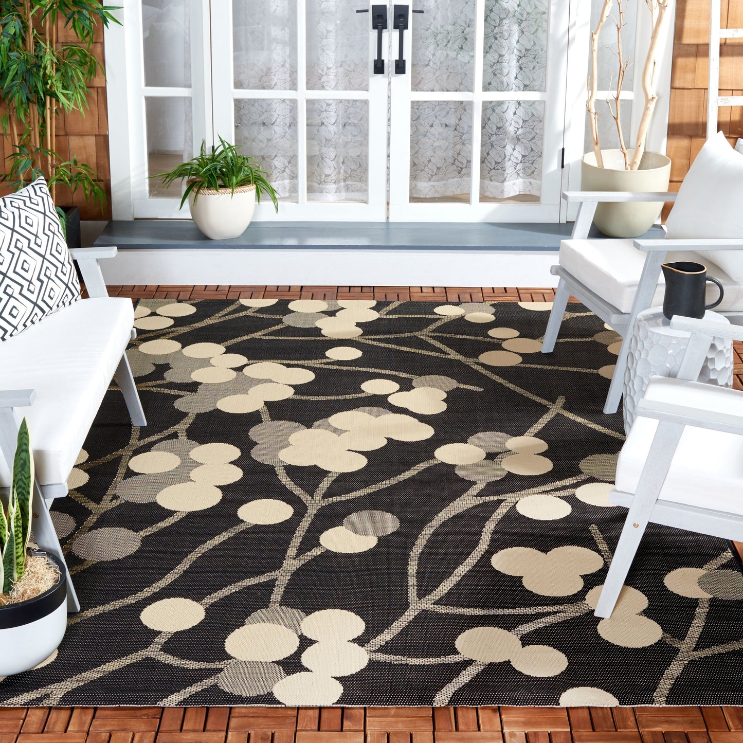 SAFAVIEH Courtyard Delois Indoor/ Outdoor Waterproof Patio Backyard Rug