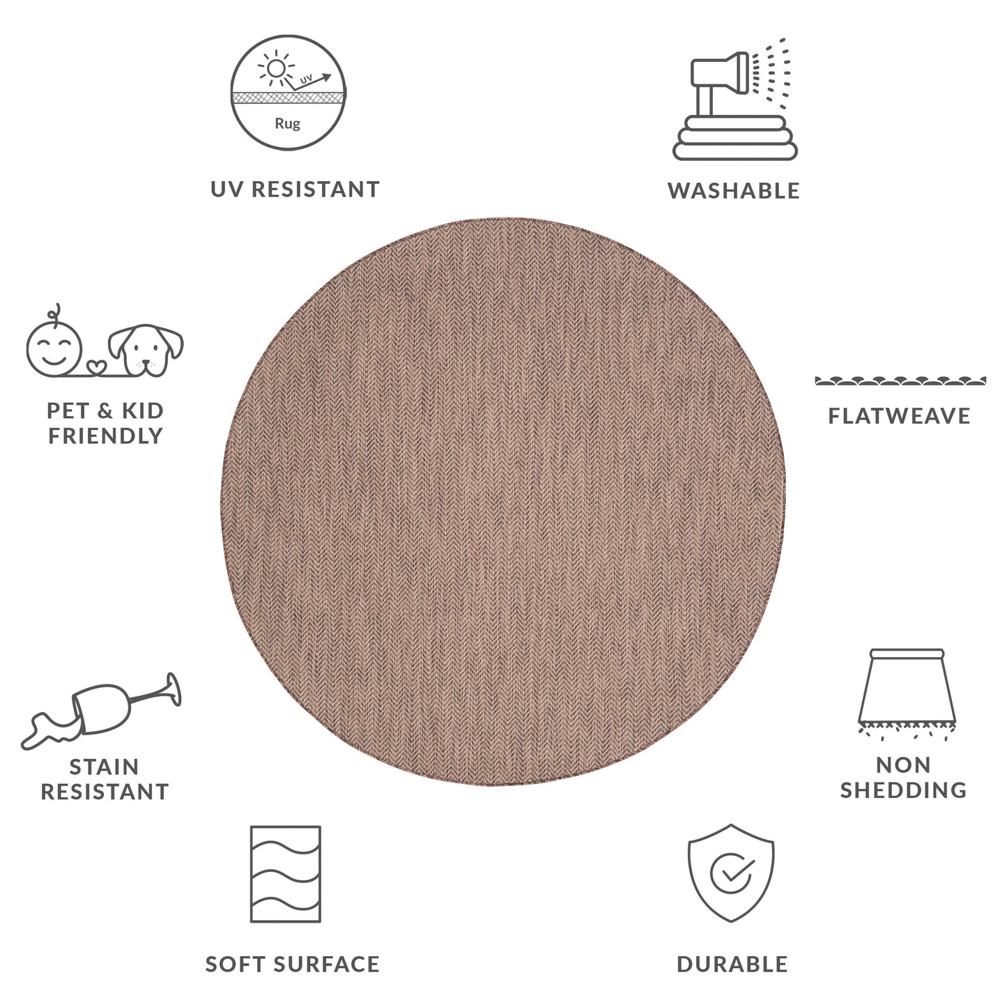 SAFAVIEH Courtyard Ilmur Indoor/ Outdoor Waterproof Patio Backyard Rug