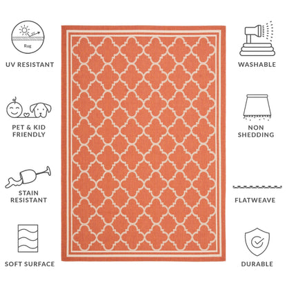 SAFAVIEH Courtyard Kristelle Indoor/ Outdoor Waterproof Patio Backyard Rug