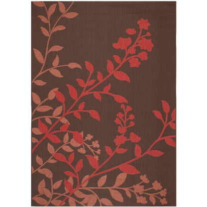 SAFAVIEH Courtyard Luann Botanical Indoor/ Outdoor Waterproof Patio Backyard Rug