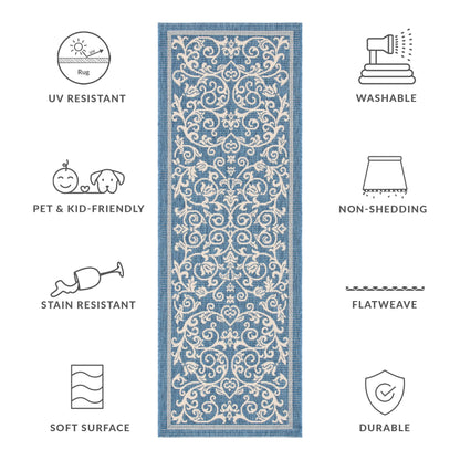 SAFAVIEH Courtyard Miljeta Indoor/ Outdoor Waterproof Patio Backyard Rug