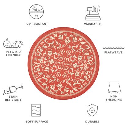 SAFAVIEH Courtyard Miljeta Indoor/ Outdoor Waterproof Patio Backyard Rug