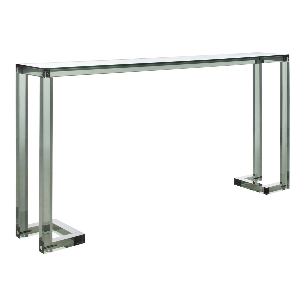 Table console en acrylique Couture Camryn de SAFAVIEH - Transparent - 60 L x 10 l x 30 h - 52Lx10Lx30H