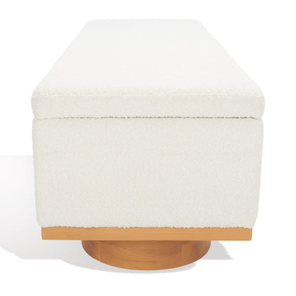 Banc de rangement SAFAVIEH Couture Sunneva Boucle - 155 cm L x 51 cm P x 48 cm H - 155Lx51Px48H