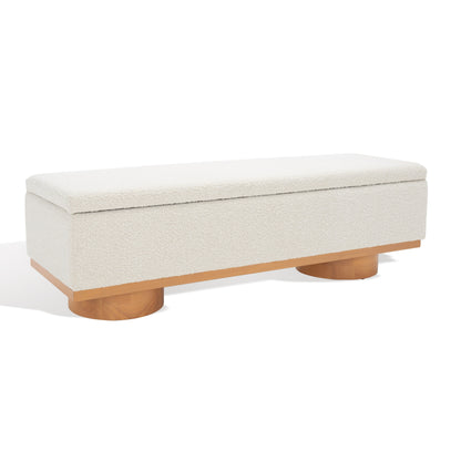 Banc de rangement SAFAVIEH Couture Sunneva Boucle - 155 cm L x 51 cm P x 48 cm H - 155Lx51Px48H