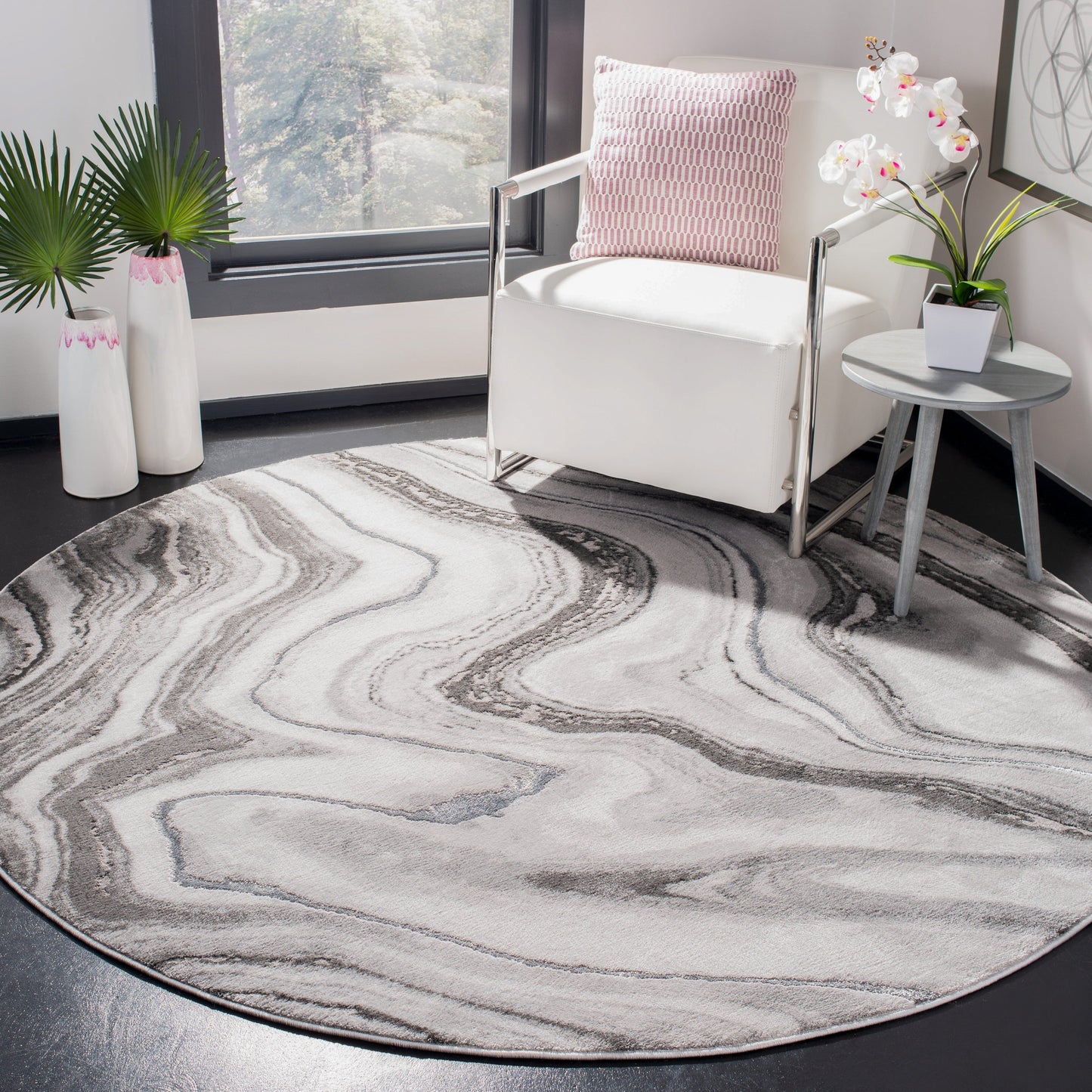 SAFAVIEH Craft Elvyra Modern Abstract Marble Pattern Rug