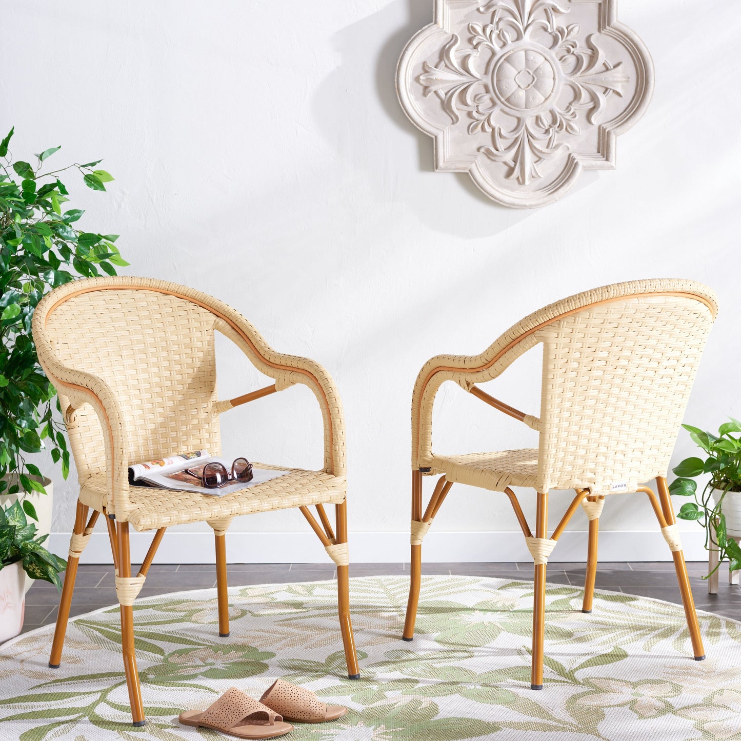 Fauteuil à accoudoirs SAFAVIEH Doreth (lot de 2) - 23L x 36P x 25H