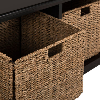 Banc de rangement SAFAVIEH Eola gris/blanc - 47 x 16,1 x 19,9 - 47Lx16Px20H