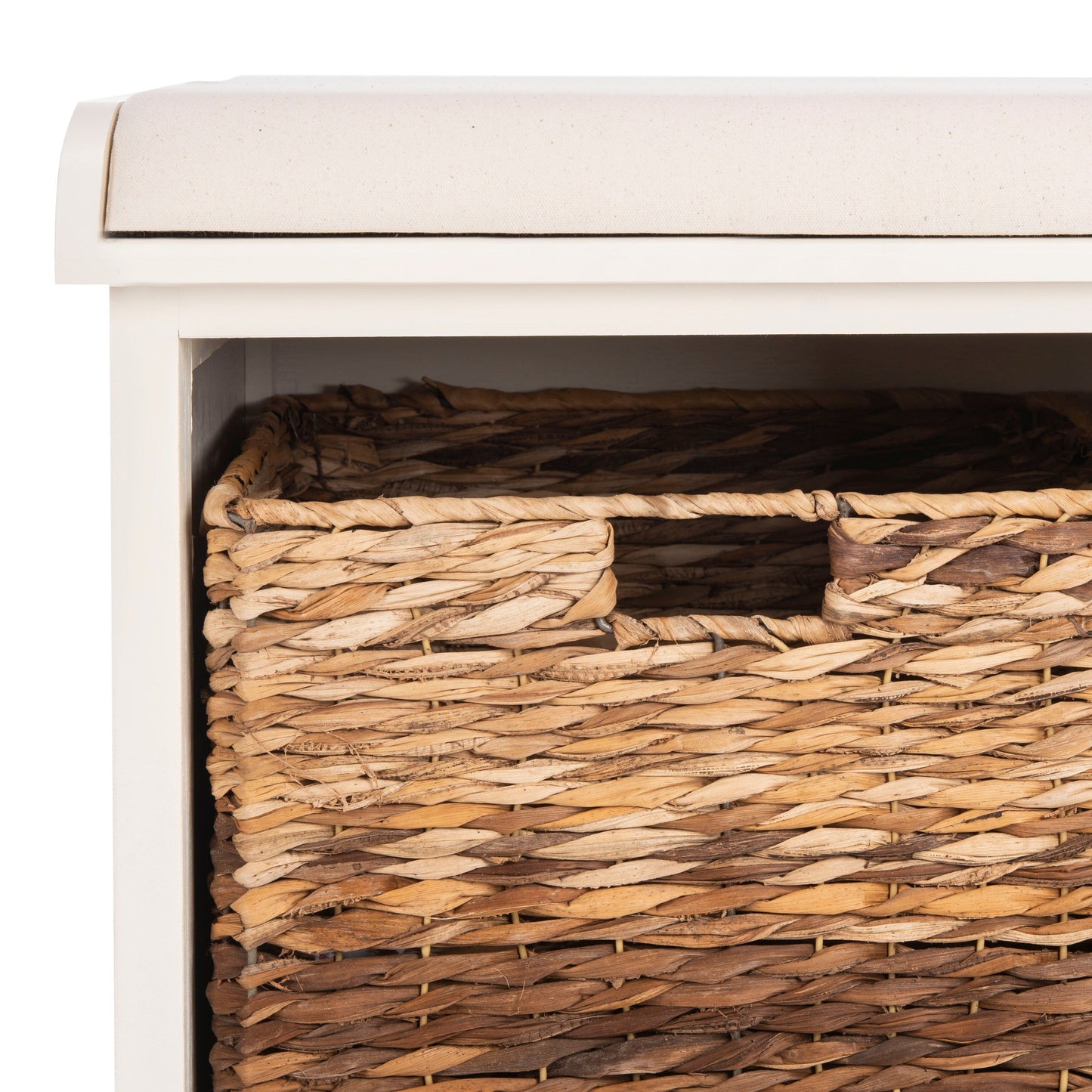 Banc-pouf SAFAVIEH Euphemia en osier brun - 85 x 41 x 50 cm - 86L x 41P x 50H