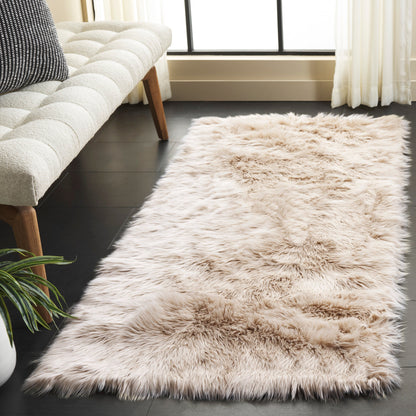SAFAVIEH Faux Sheep Silke Skin 2.4-inch Thick Rug