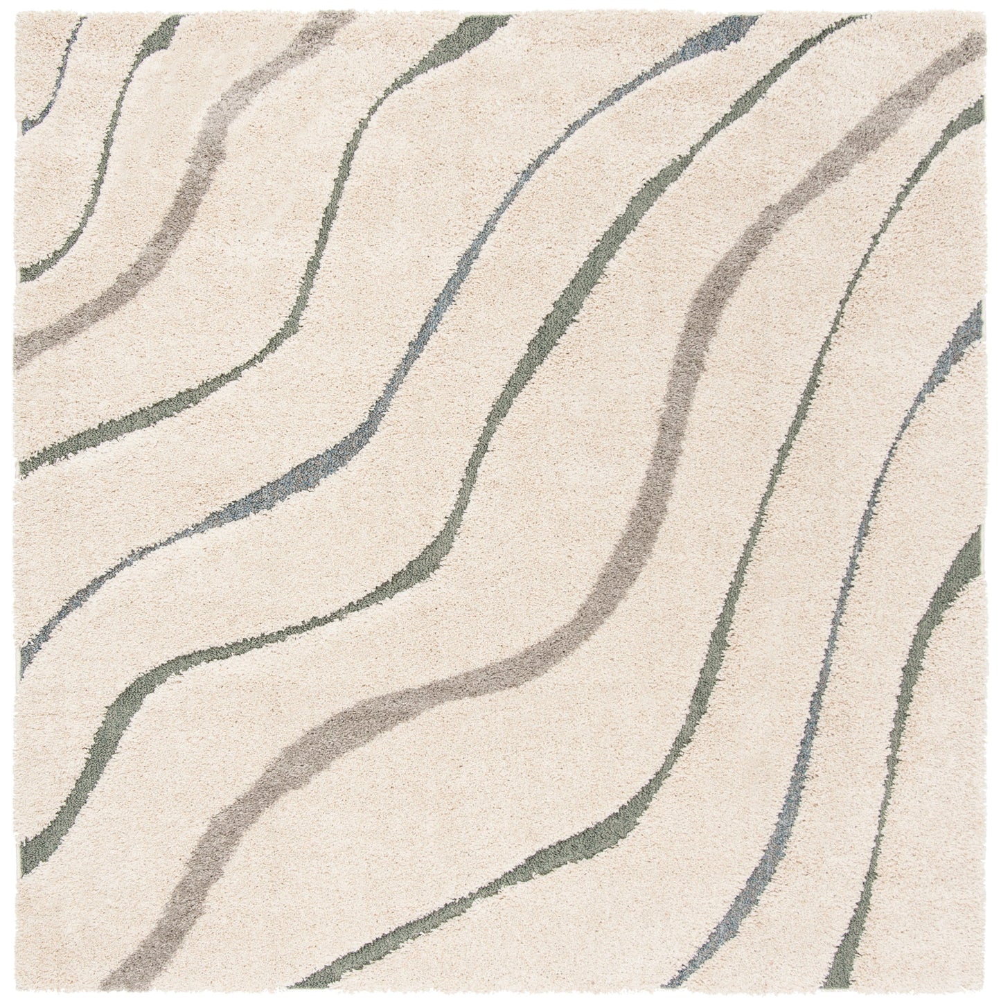 SAFAVIEH Florida Shag Borbala Soft Serene Waves 1.2-inch Thick