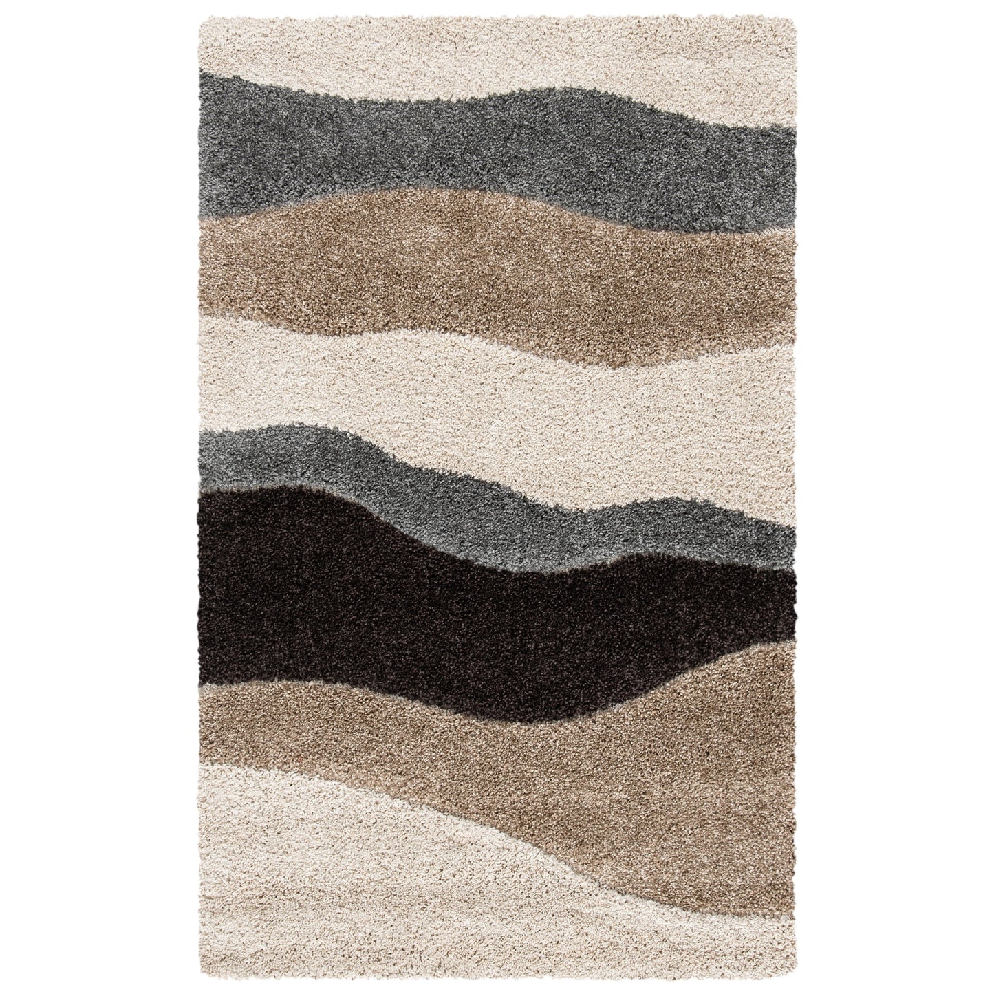 SAFAVIEH Florida Shag Melahat Abstract Wave 1.2-inch Thick Rug