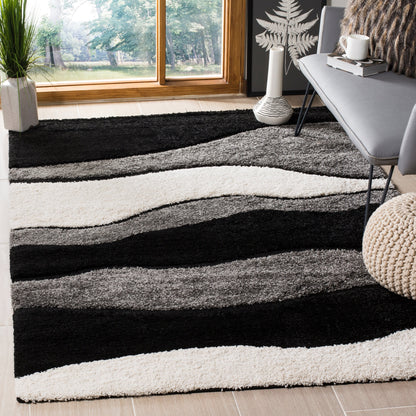SAFAVIEH Florida Shag Melahat Abstract Wave 1.2-inch Thick Rug