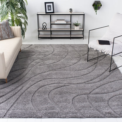 SAFAVIEH Florida Shag Staka Abstract Waves 1.2-inch Area Rug